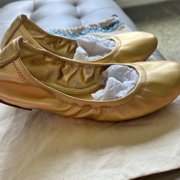 Tory Burch - Eddie Metallic Ballet Flat - Picture 12 of 15